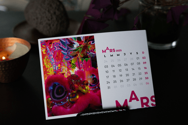 Calendrier Hong Kong horizontal