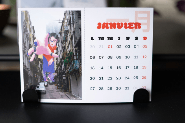 Support pour calendrier patères adhésives murales noires