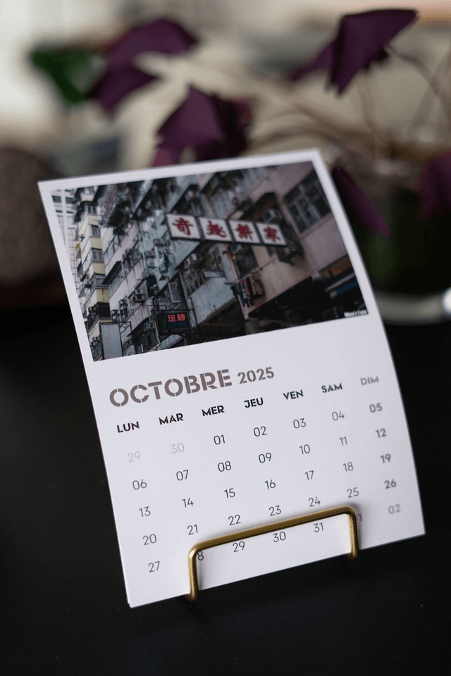 Calendrier Hong Kong vertical