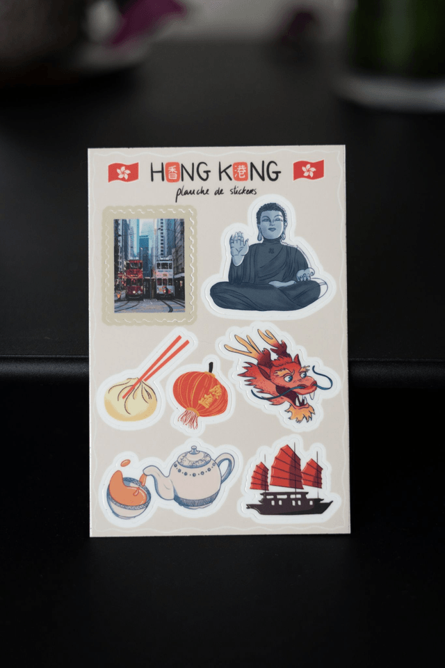 Planche stickers "Agat & Poppi à Hong Kong