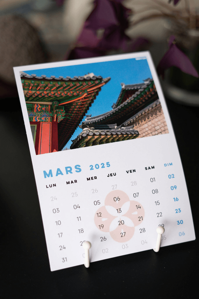 Calendrier Seoul vertical